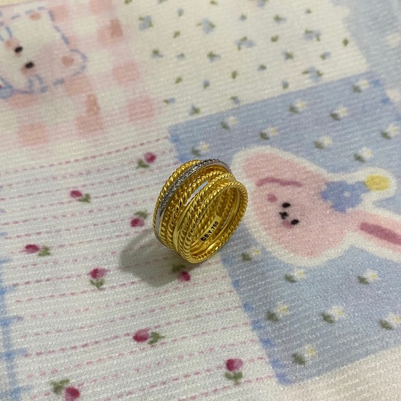 David Yurman Gold and Silver Ring - Picture 1 of 5